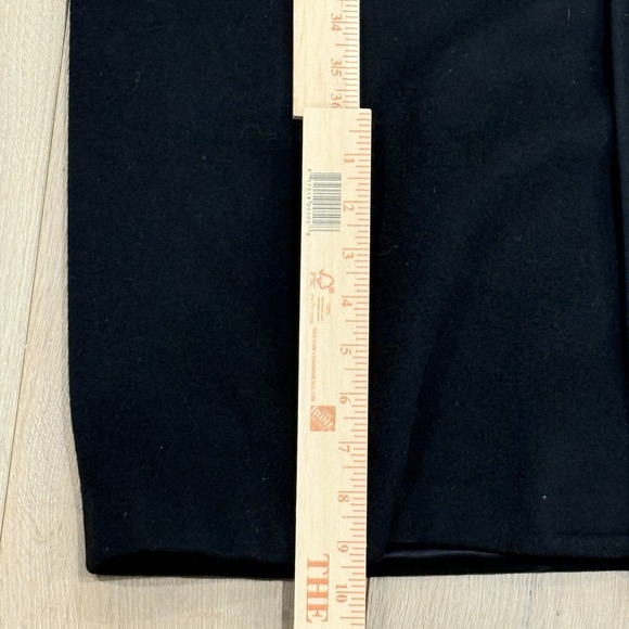 Hart Schaffner & Marx Dayton's Black Pure Virgin Wool Overcoat 44R Union Tags - Picture 10 of 10